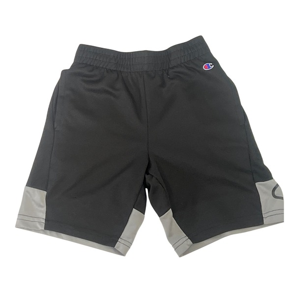 Champion Other - Champion Kids Black Gray Sporty Shorts Athletic‎ Boys 7 Comfort Elastic Waist